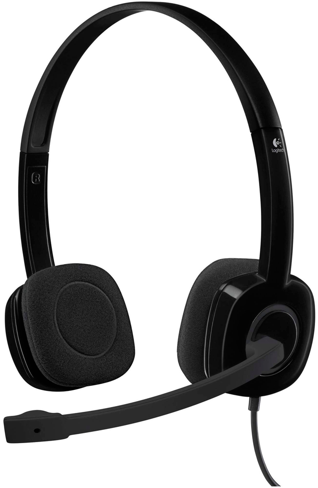 

Наушники с микрофоном Logitech, Stereo Headset H151 компьютерные Black