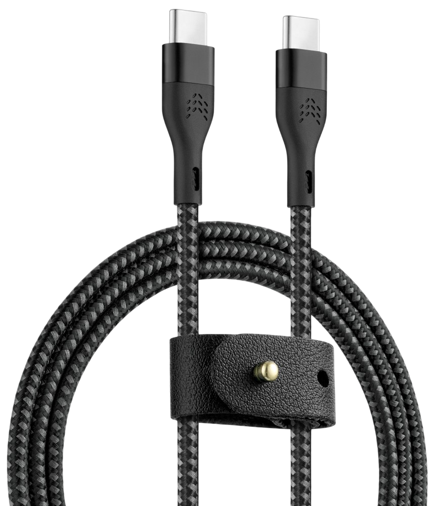 

Дата-кабель Rocket, Urban USB-C USB-C 1м нейлоновая оплетка Черно-серый