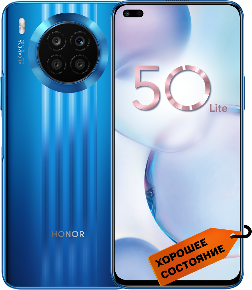 

Смартфон HONOR, 50 lite 6/128Gb Синий «Хорошее состояние»