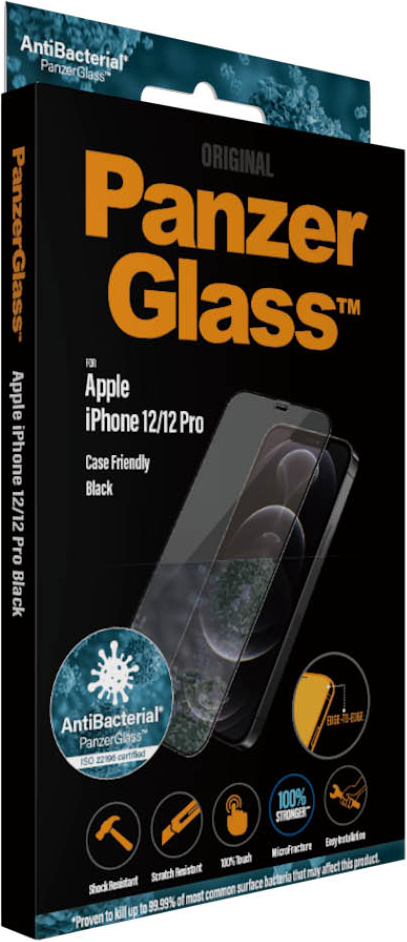 Стекло защитное PanzerGlass Apple iPhone 12|12 Pro Case Friendly AB черная рамка 0317-3098 iPhone 12, iPhone 12 Pro - фото 8