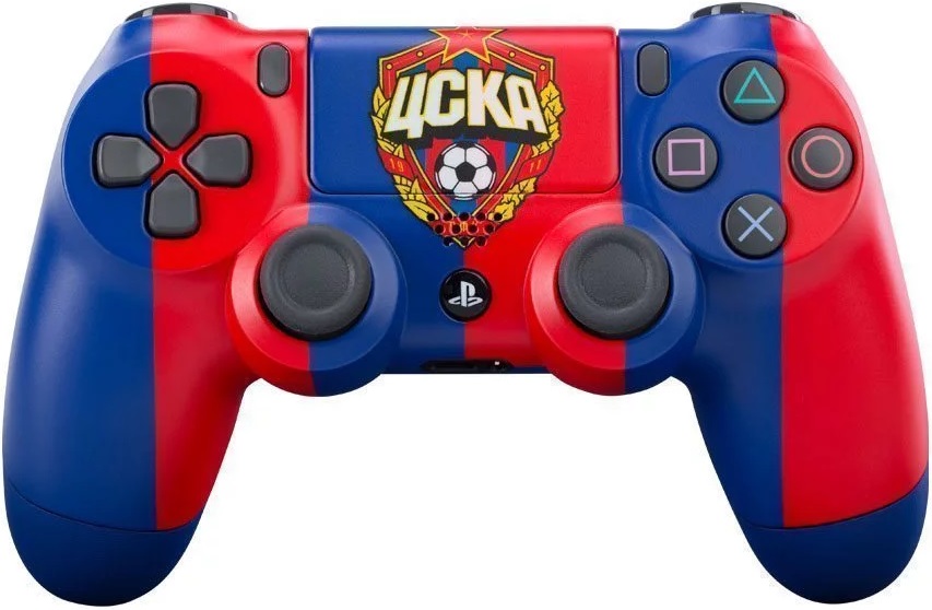 

Кастомизированный беспроводной контроллер Rainbo DualShock 4 ЦСКА красно-синий, DualShock 4 ЦСКА красно-синий