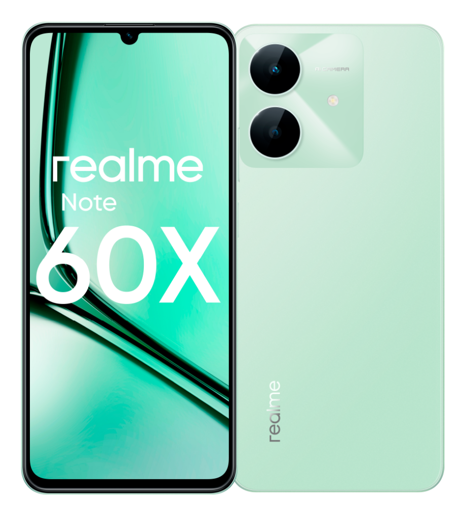

Смартфон realme, Note 60X 4/128 Гб LTE Зеленый
