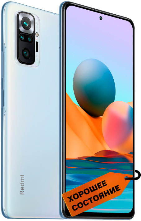 

Смартфон Xiaomi, Redmi Note 10 Pro 6/128Gb Голубой «Хорошее состояние»