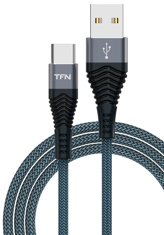 Дата-кабель TFN Type-C с защитой от излома Grey 0307-0510 - фото 1