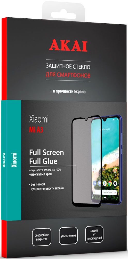 

Стекло защитное Akai Xiaomi Mi A3 2.5D черная рамка, Xiaomi Mi A3 2.5D черная рамка