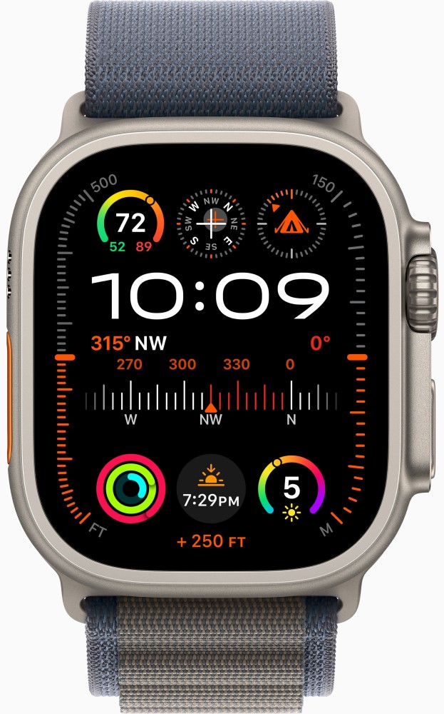 Часы Apple Watch Ultra 2 GPS 49мм корпус из титана + ремешок alpine loop Синий 0200-3783 Watch Ultra 2 GPS 49мм корпус из титана + ремешок alpine loop Синий - фото 2