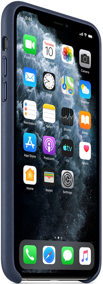 Клип-кейс Apple iPhone 11 Pro Max MX0G2ZM/A кожаный Темно-синий 0313-8200 MX0G2ZM/A iPhone 11 Pro Max MX0G2ZM/A кожаный Темно-синий - фото 3