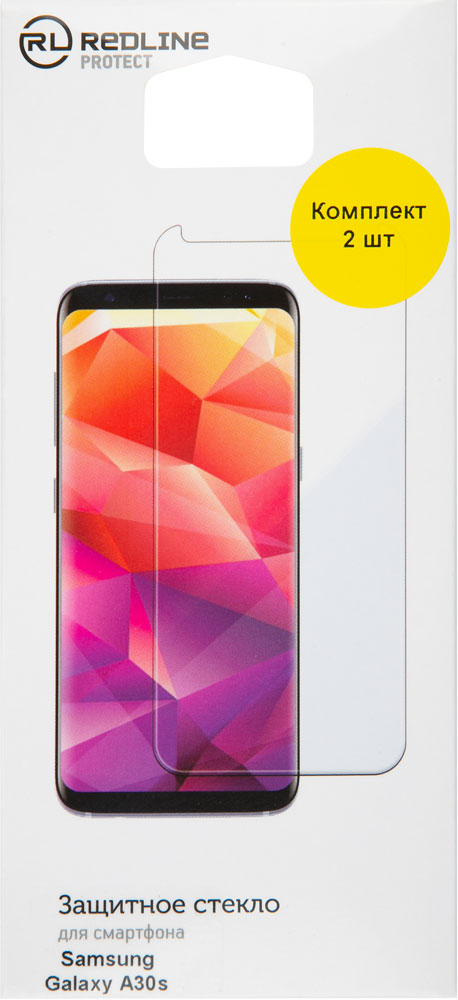 

Стекло защитное RedLine, Samsung Galaxy A30s прозрачное 2 шт