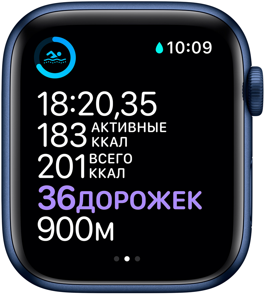 Часы Apple Watch Series 6 GPS 44мм корпус из алюминия синий + ремешок синий (M00J3RU/A) 0200-2189 M00J3RU/A Watch Series 6 GPS 44мм корпус из алюминия синий + ремешок синий (M00J3RU/A) - фото 4