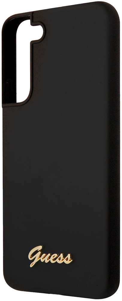 

Чехол-накладка Guess, для Samsung Galaxy S22 Liquid silicone Gold metal logo Hard Черный