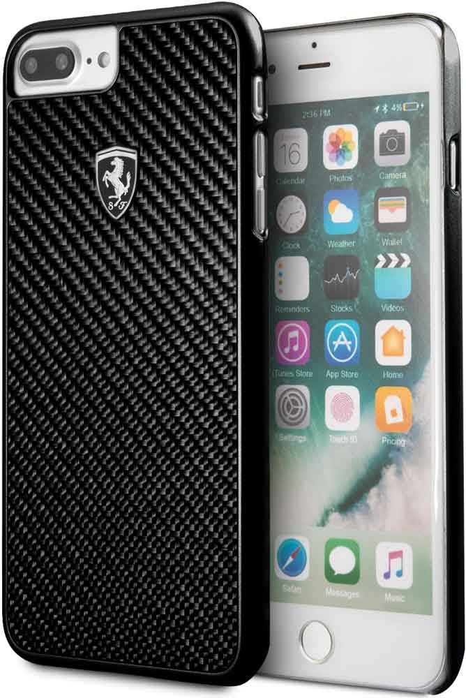 Клип-кейс Ferrari iPhone 7/8 Plus карбон Black