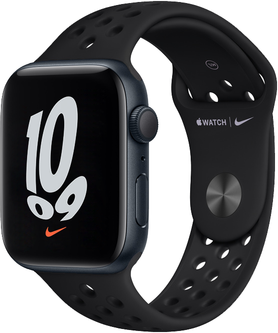 Часы Apple Watch Nike SE 2022 GPS 44мм корпус из алюминия темная ночь + ремешок Черный