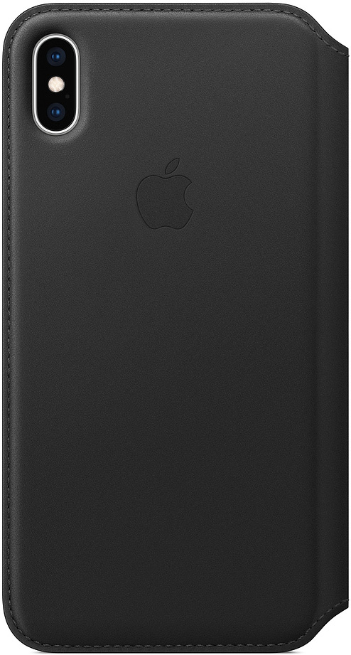 Чехол-книжка Apple iPhone XS Max MRX22ZM/A Shell кожа Black
