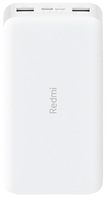 Внешний аккумулятор Xiaomi Redmi Power 20000mAh 18W Fast Charge White (VXN4285GL) портативная батарея xiaomi redmi 18w fast charge 20000mah black vxn4304gl