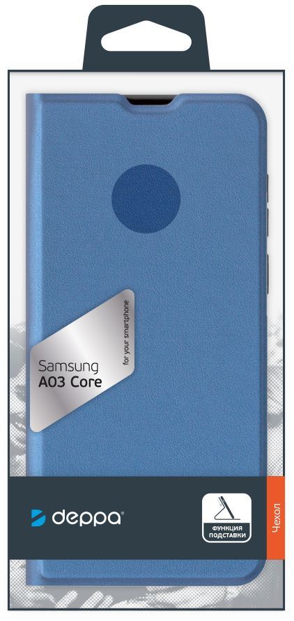 Чехол-книжка Deppa Samsung Galaxy A03 core Basic Синий 0319-0142 - фото 4