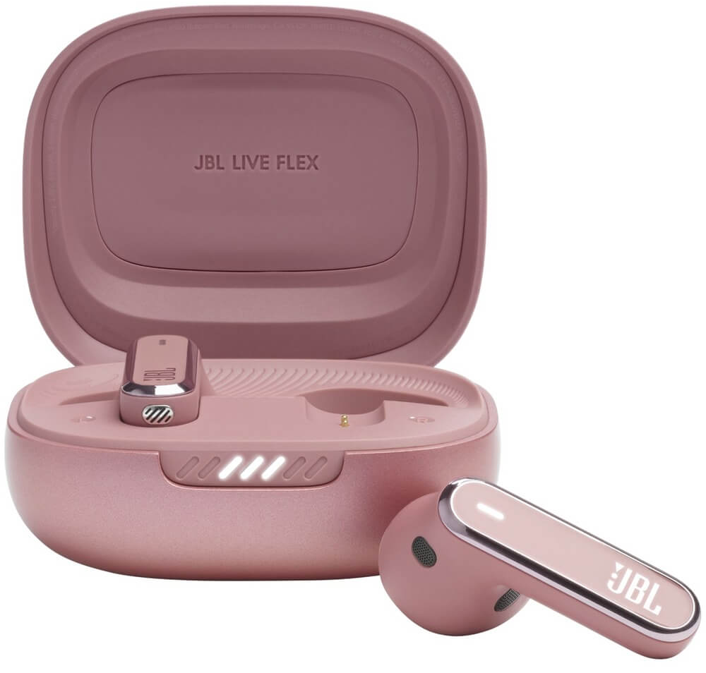 Беспроводные наушники с микрофоном JBL Live Flex Розовые 3100-1517 - фото 1