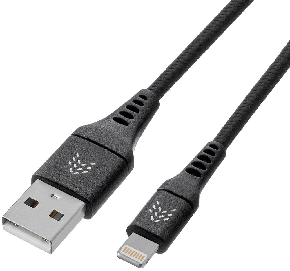 Дата-кабель Rocket Contact USB-A - Lightning 1м оплётка нейлон Черный