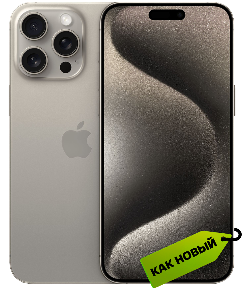 

Смартфон Apple, iPhone 15 Pro 256 Гб Dual sim Натуральный титан «Как новый»