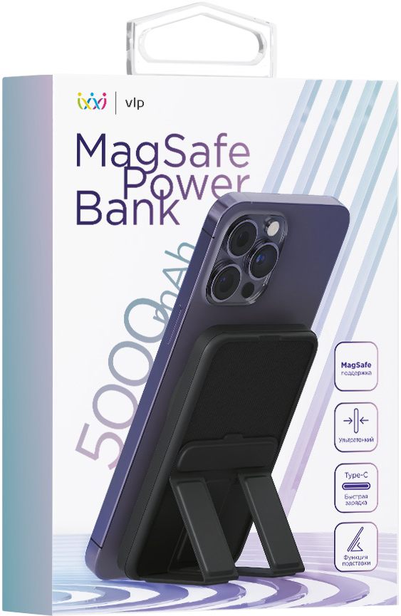 Внешний аккумулятор VLP Magsafe 5000 mAh USB-C Черный 0301-0774 - фото 6