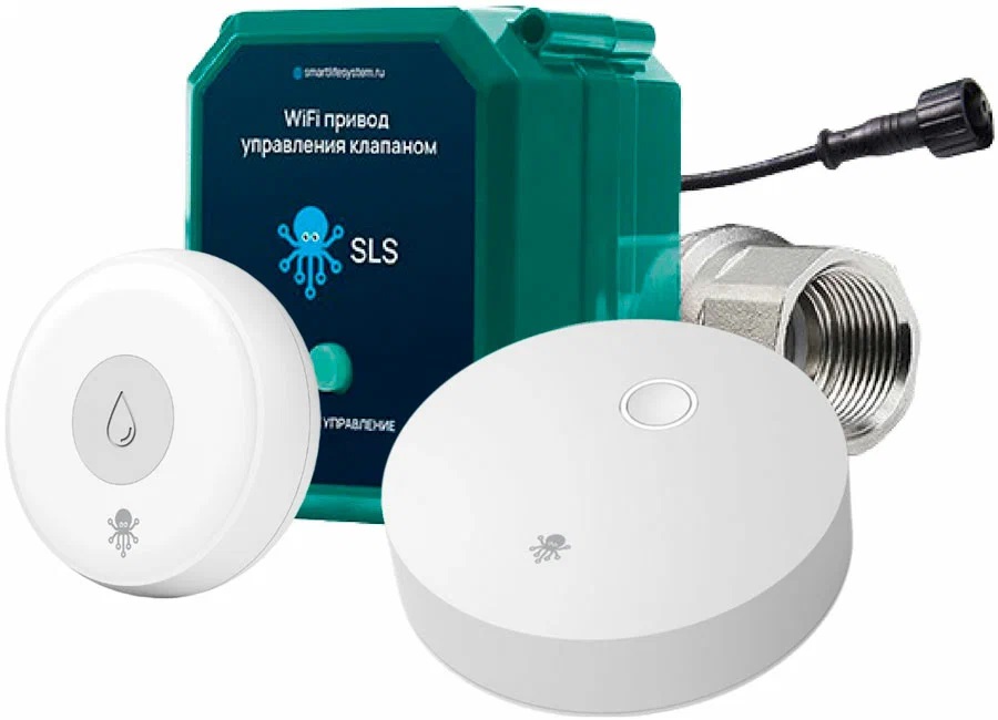 Комплект SLS Защита от протечек SLS-BOX-WTRPRCT комплект умный дом sls наблюдение за квартирой sls box homectr