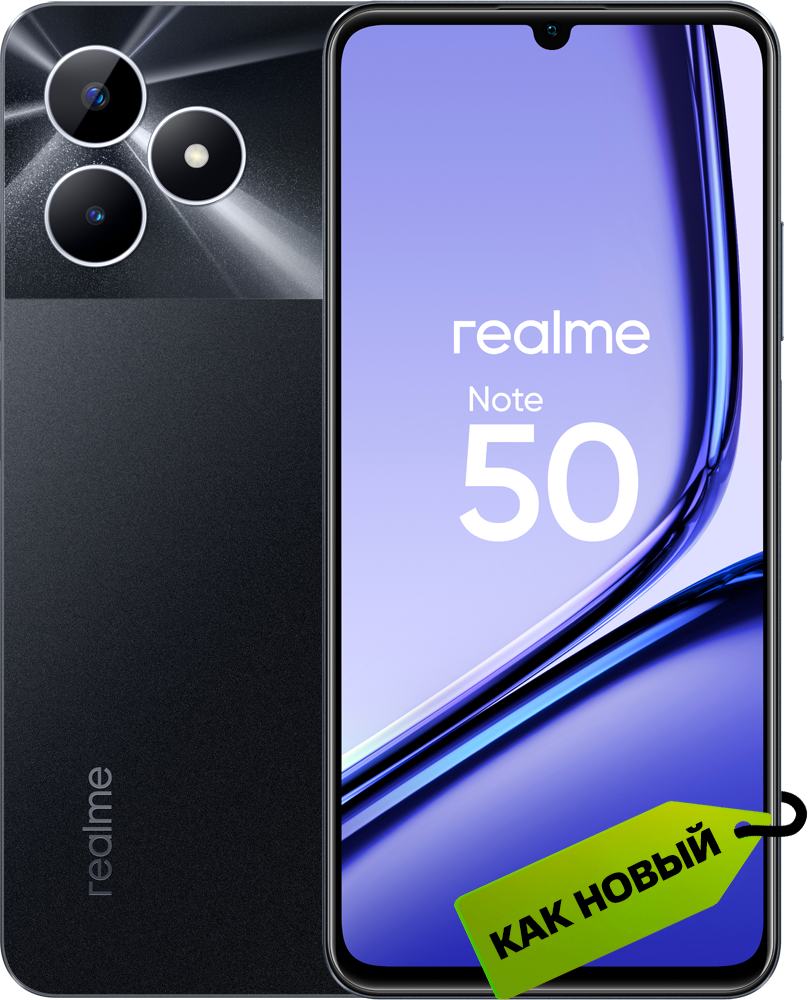

Смартфон realme, Note 50 3/64 Гб LTE Черный «Как новый»