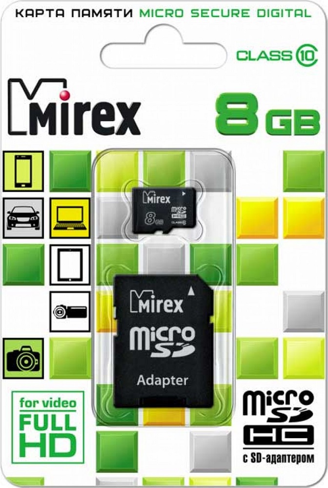 

Карта памяти MicroSDHC Mirex