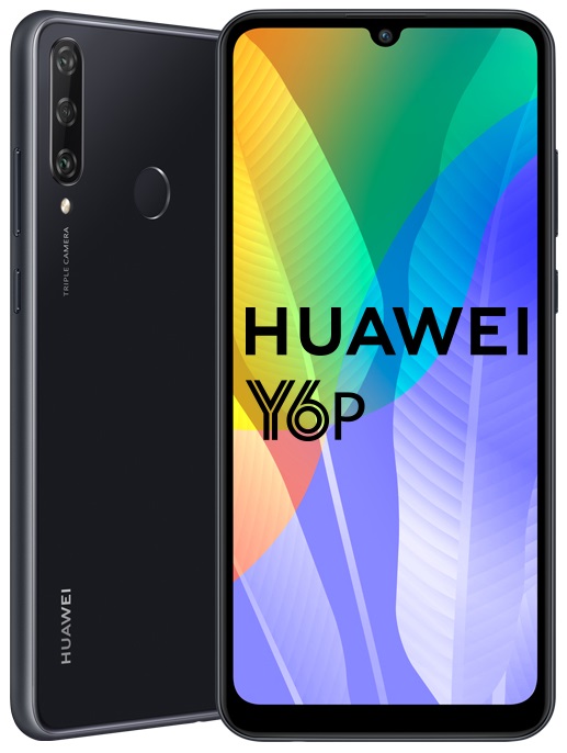 Смартфон Huawei Y6p 3/64Gb NFC Midnight Black 0101-7184 Merida-L49C Y6p 3/64Gb NFC Midnight Black - фото 1