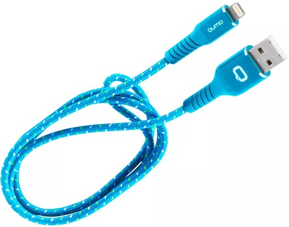 Дата-кабель Qumo 30055 USB-Lightning 1,2м MFI Blue кабель qumo usb lightning mfi