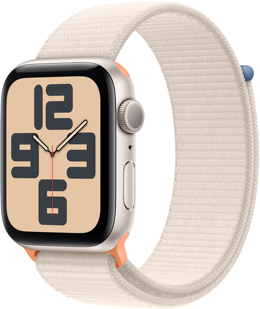 Часы Apple Watch SE 2022 GPS 44мм корпус из алюминия Сияющая звезда + ремешок Sport Loop Сияющая звезда (new)