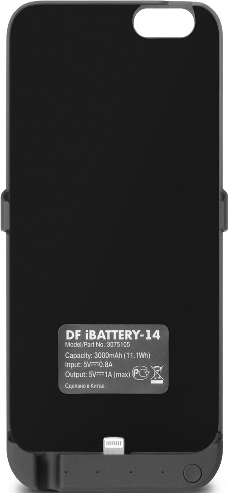 

Чехол-аккумулятор DF iBattery-14 для Iphone 6/6S/7 Black, iBattery-14 для Iphone 6/6S/7 Black