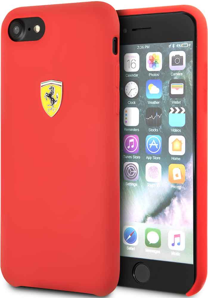 

Клип-кейс Ferrari, для iPhone 7/8 силикон Red