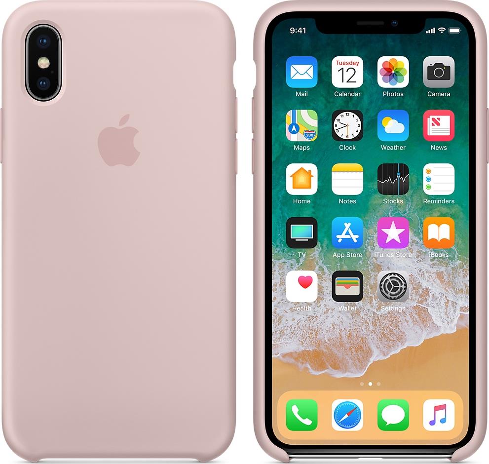 Клип-кейс Apple iPhone X силиконовый светло-розовый: купить по цене 99  рублей в интернет магазине МТС