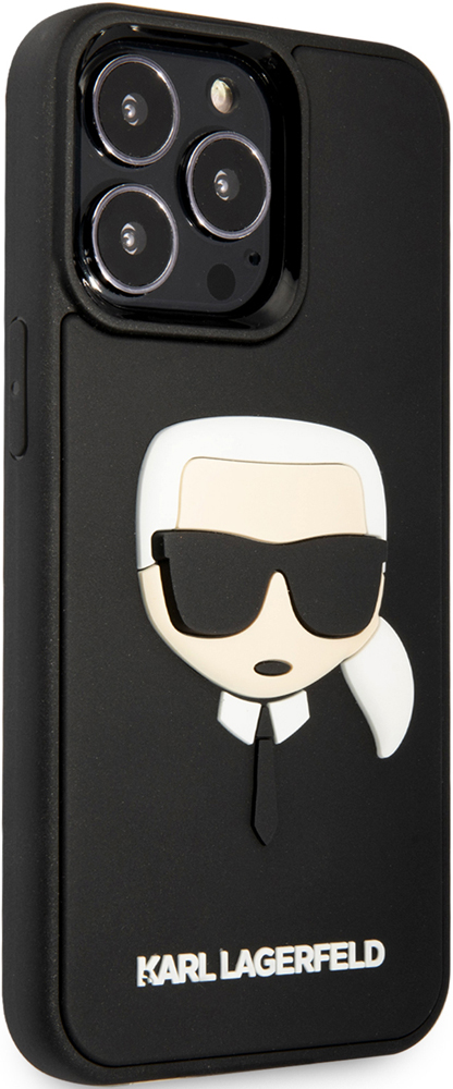 Чехол-накладка Karl Lagerfeld iPhone 14 Pro 3D Rubber Case Karl's Head Черный KLHCP14LKH3DBK 0319-0650 - фото 4