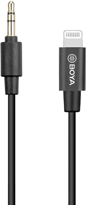 Переходник Boya BY-K1 Black микрофон boya by dm200 для смартфонов apple стерео lightning