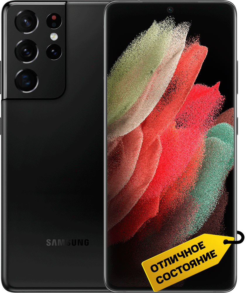 Смартфон Samsung Galaxy S21 Ultra 12/256Gb Черный «Отличное состояние» смартфон samsung galaxy a22s 4 64gb мятный отличное состояние