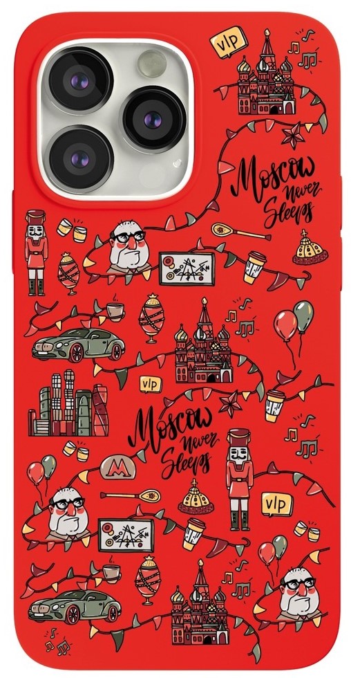 Клип-кейс VLP iPhone 13 Pro Art Collection Москва Red чехол для iphone 13 promax кейс для айфон 13 промакс накладка на iphone 13 pro max vlp