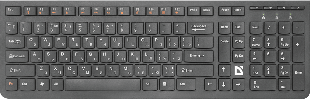 Клавиатура беспроводная Defender SM-535 RU Черная