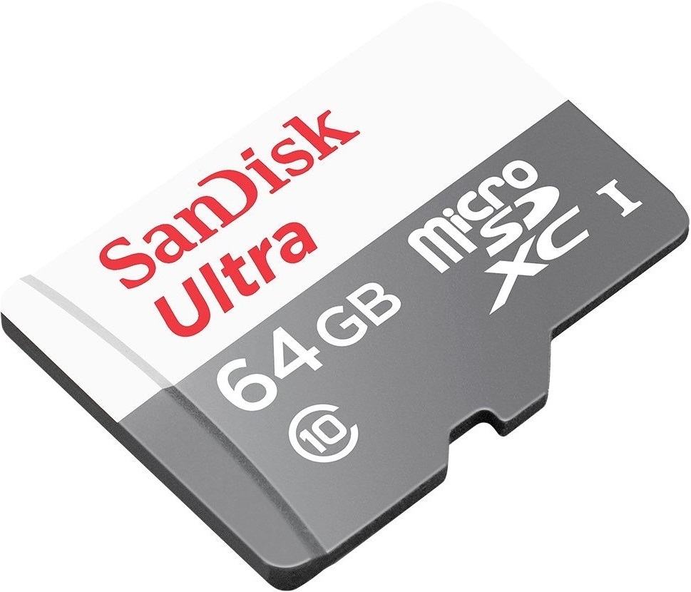 Карта памяти MicroSDHC SanDisk Ultra 64Gb Class10 с адаптером Grey-White 0305-1199 SDSQUNB-064G-GN3MA - фото 2