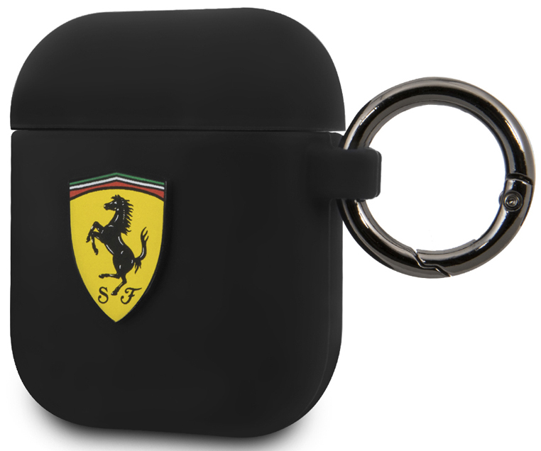 Чехол для наушников Ferrari для Airpods Silicone case with ring Черный 0408-0040 - фото 2