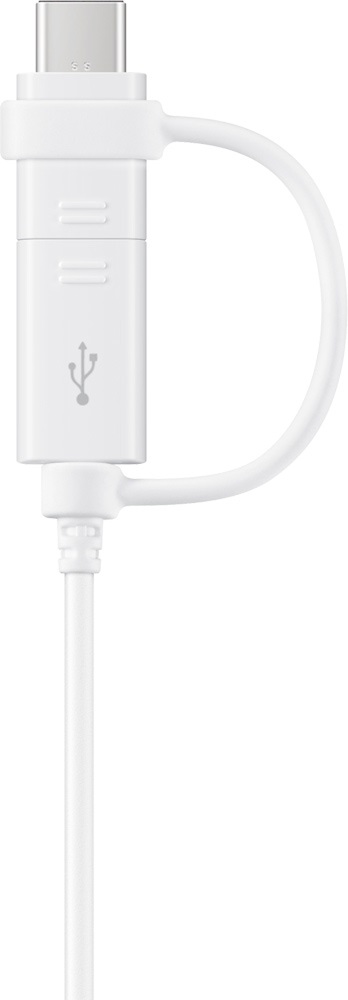 Дата-кабель Samsung USB - microUSB со встроенным переходником Type C EP-DG930DWEGRU White 0307-0293 С разъемом USB type-C - фото 2