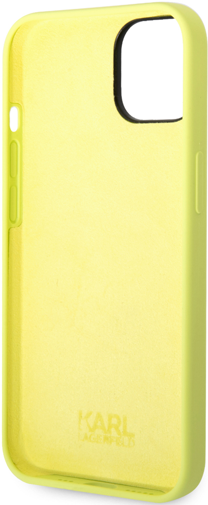 Чехол-накладка Karl Lagerfeld iPhone 14 Liquid Silicone Case RSG Round Logo Bicolor Зеленый KLHCP14SSRSGRCN 0319-0644 - фото 2