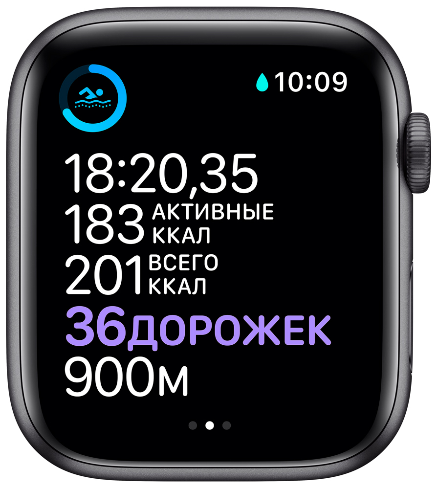 Часы Apple Watch Series 6 GPS 44мм корпус из алюминия серый космос + ремешок черный (M00H3RU/A) 0200-2188 M00H3RU/A Watch Series 6 GPS 44мм корпус из алюминия серый космос + ремешок черный (M00H3RU/A) - фото 4