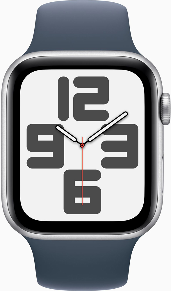 Часы Apple Watch SE 2022 GPS 44мм корпус из алюминия Серебро + ремешок Sport Band Грозовой синий (new) 0200-3912 Watch SE 2022 GPS 44мм корпус из алюминия Серебро + ремешок Sport Band Грозовой синий (new) - фото 2