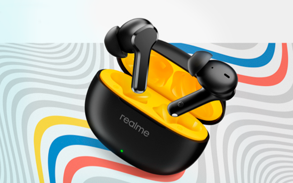 Наушники tws realme buds t100 черный Наушники tws realme buds t100 черный